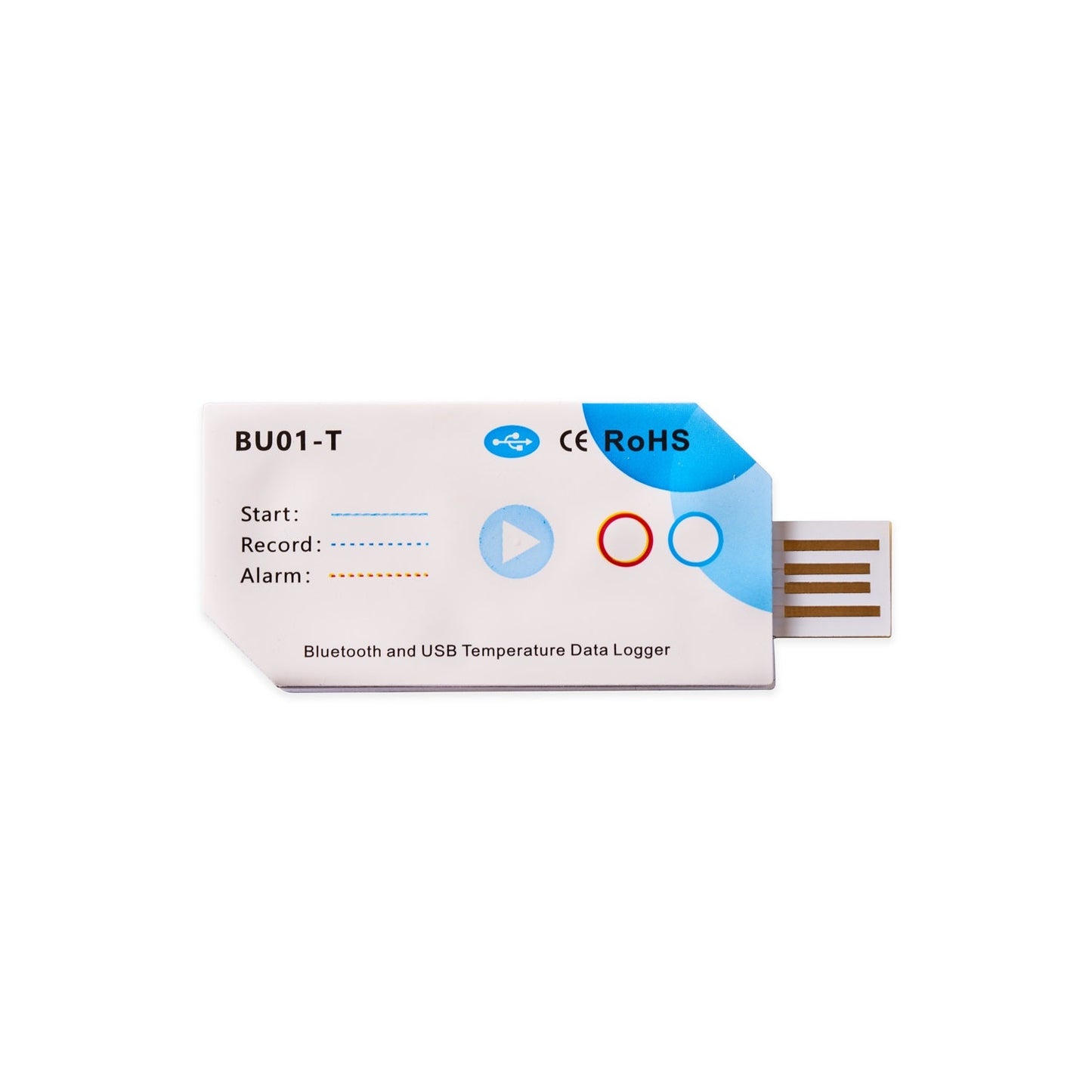 1.2.2 Custom Single-Use Temp USB PDF Data Logger w/ BT (10 Pieces)