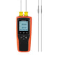 4.3 High Accuracy Dual-Channel Thermocouple Meter w/ Data Logging