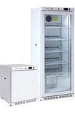 10 Cu. Ft. Combo Glass Door Refrigerator & 2.5 Cu. Ft. Solid Door Freezer