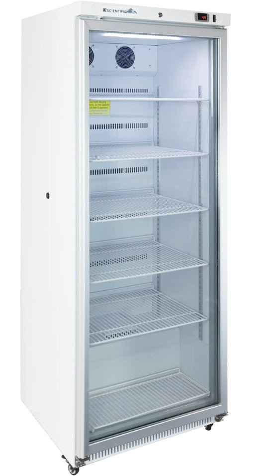 20 Cu. Ft. Upright Glass Door Refrigerator for Hospitals