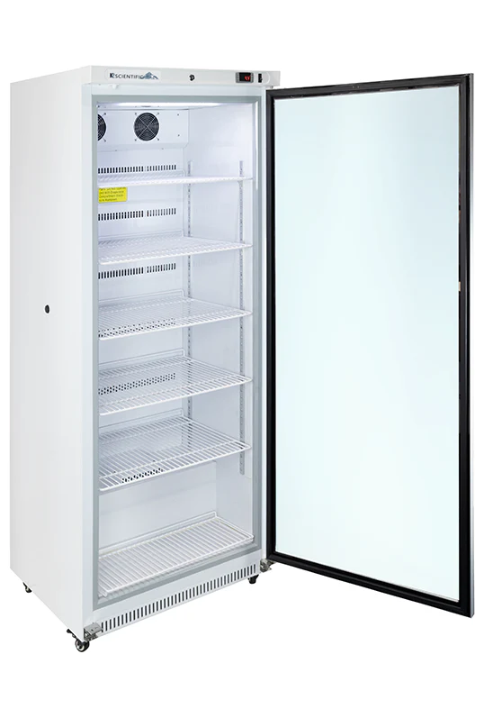 20 Cu. Ft. Upright Glass Door Refrigerator for Hospitals